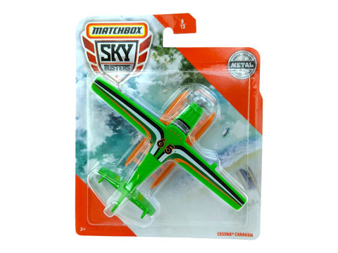 Matchbox Skybusters Cessna Caravan flying boat 4" diecast toy plane